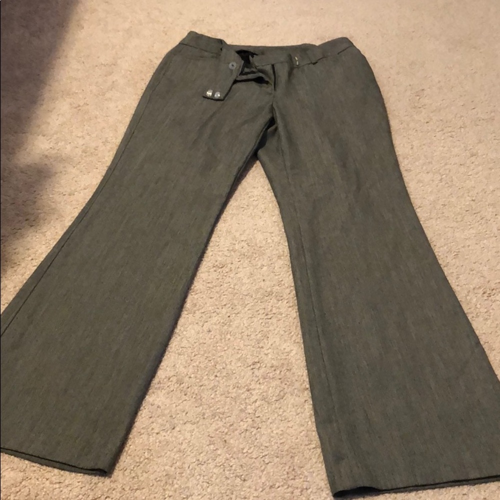 Heathered grey slacks